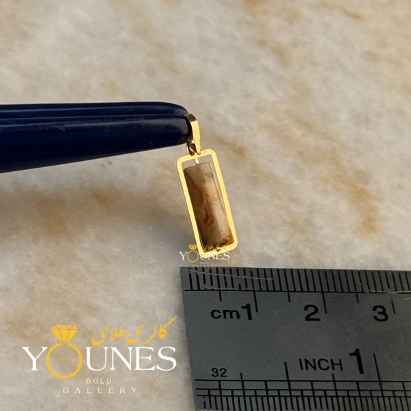 آویز طلا سنگی کلسیت